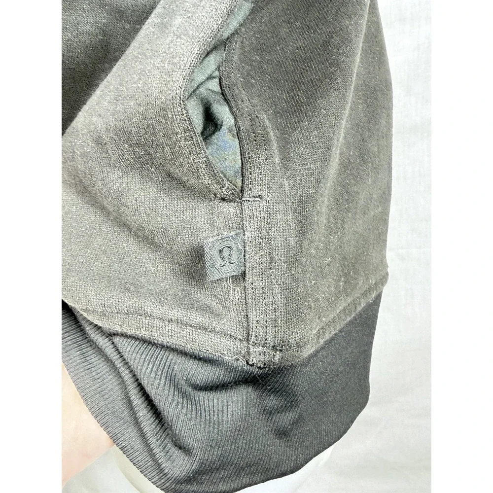 Lululemon‎ Departure Vest Black Fleece Full Copper Zip WOMEN SZ 8 Leopard Lined